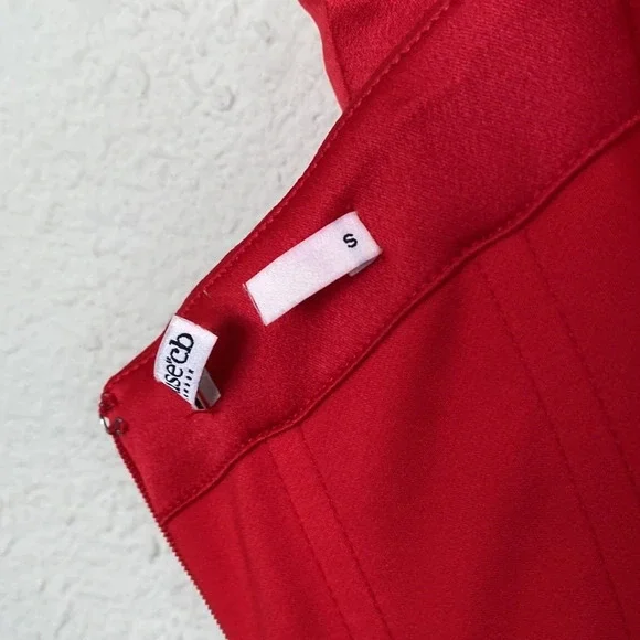 HOUSE OF CB‎ 'Olivette' Red Rose Satin Corset Maxi Dress NWOT size S - Picture 6 of 12